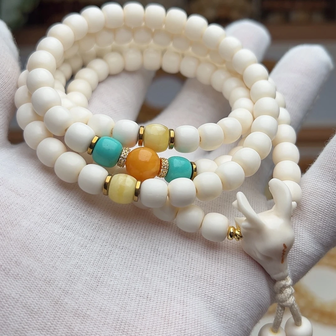 手串菩提根/象牙果卡8 【鹿角骨】108 S888