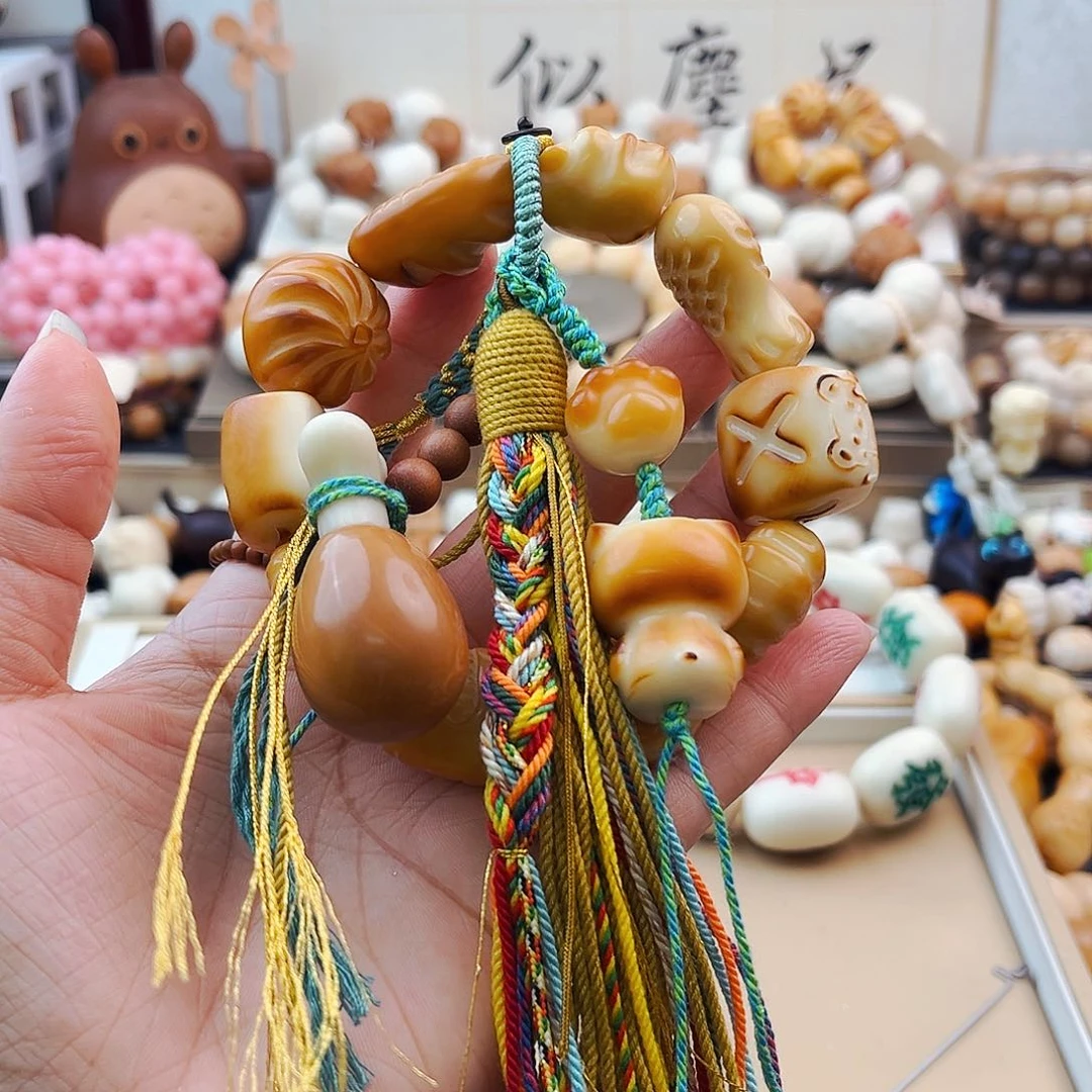 菩提根/象牙果手串毛***菇香菇/面包开会diy