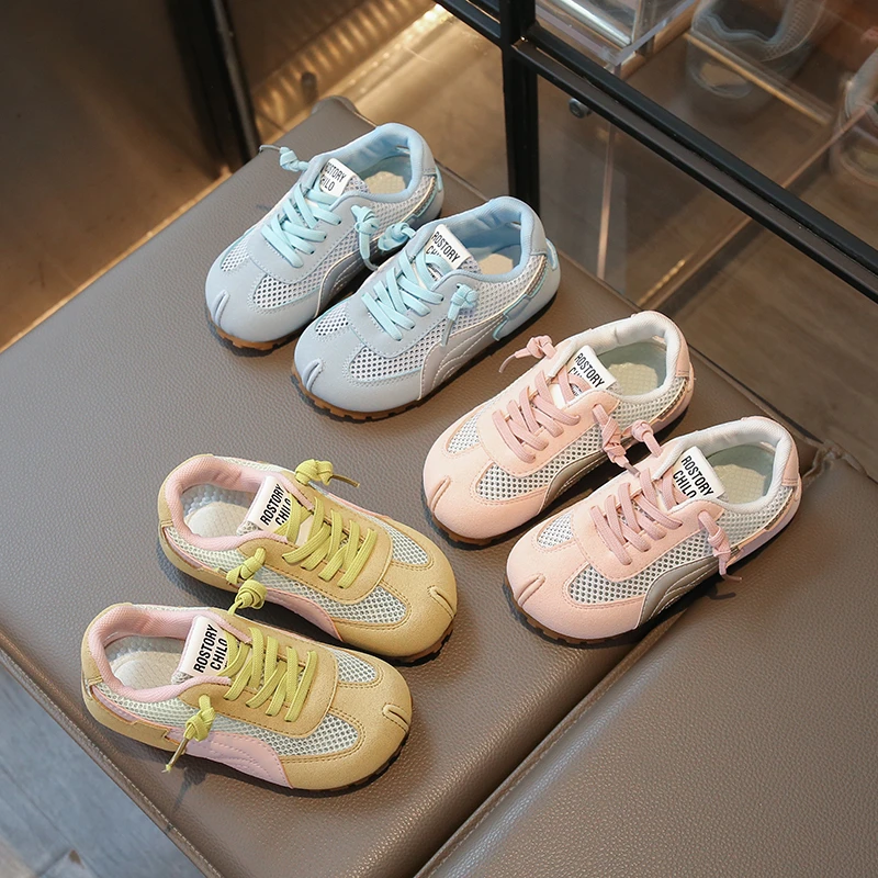 2025春夏新款女童鞋子羊蹄夹透气单网运动鞋小女孩网鞋女宝宝鞋子