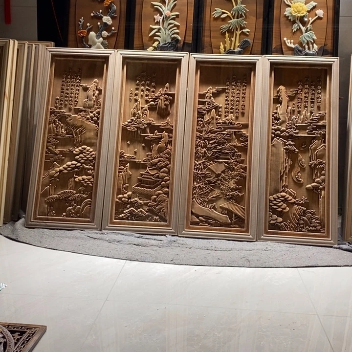 宝***老手串/手链杏核那你去木雕挂件，李白楼阁山水画