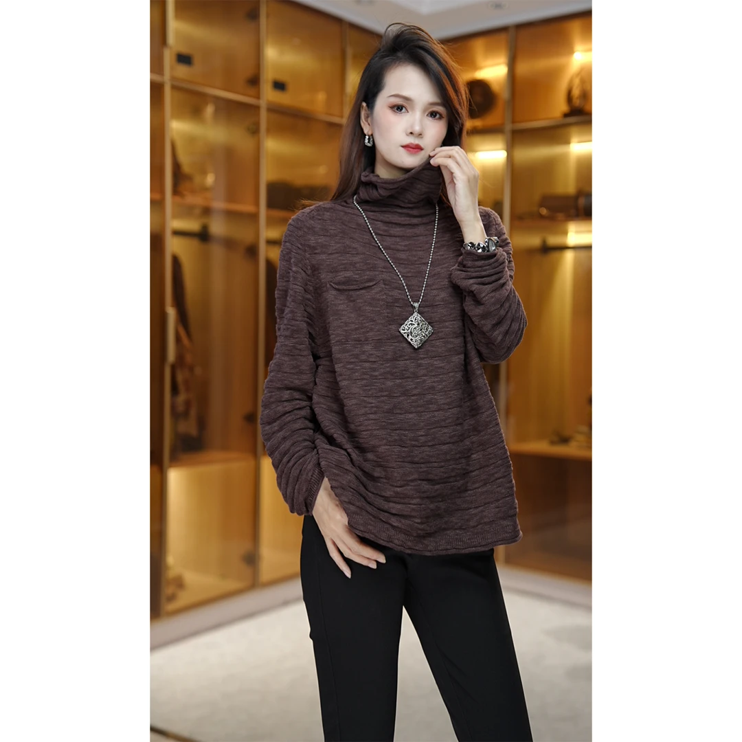 复古风毛针织衫春秋针织毛衣秋季针织衫女25101001