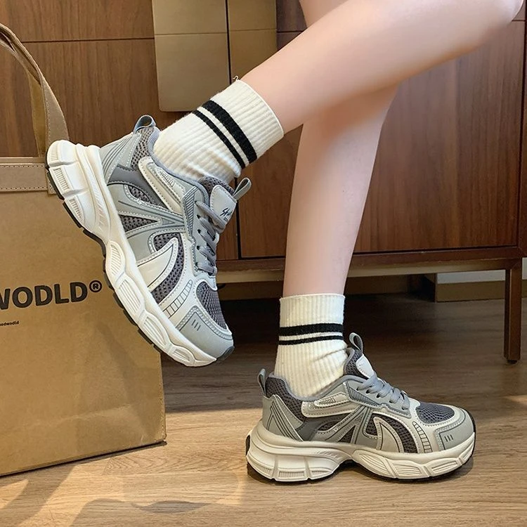 2026春季透气增高老爹鞋女休闲百搭运动鞋小个子时尚女鞋子