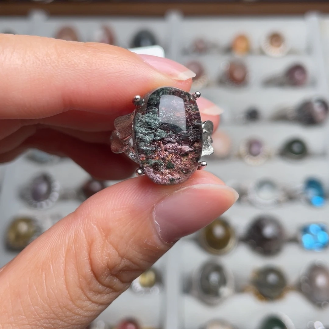 晴***慕水晶戒指银S925镶嵌