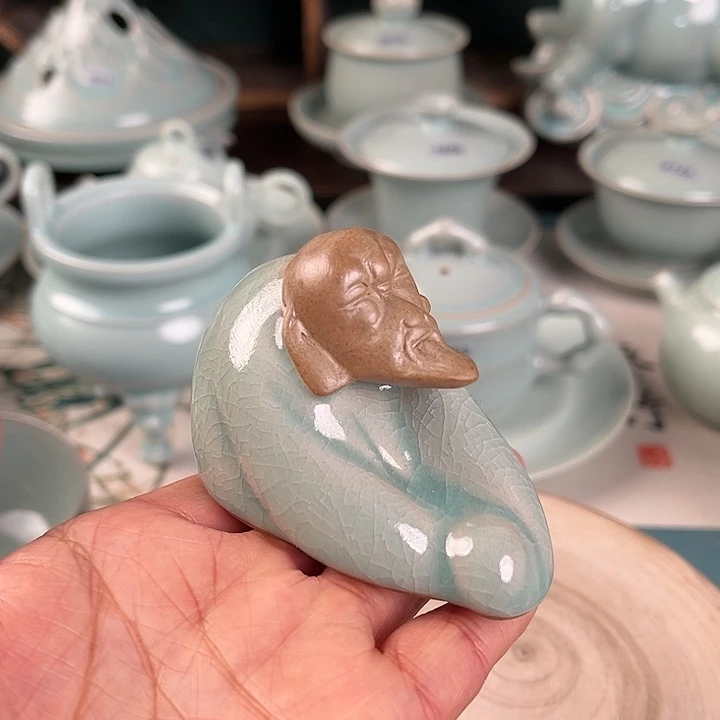 杯达摩祖师原产地青鸾汝瓷