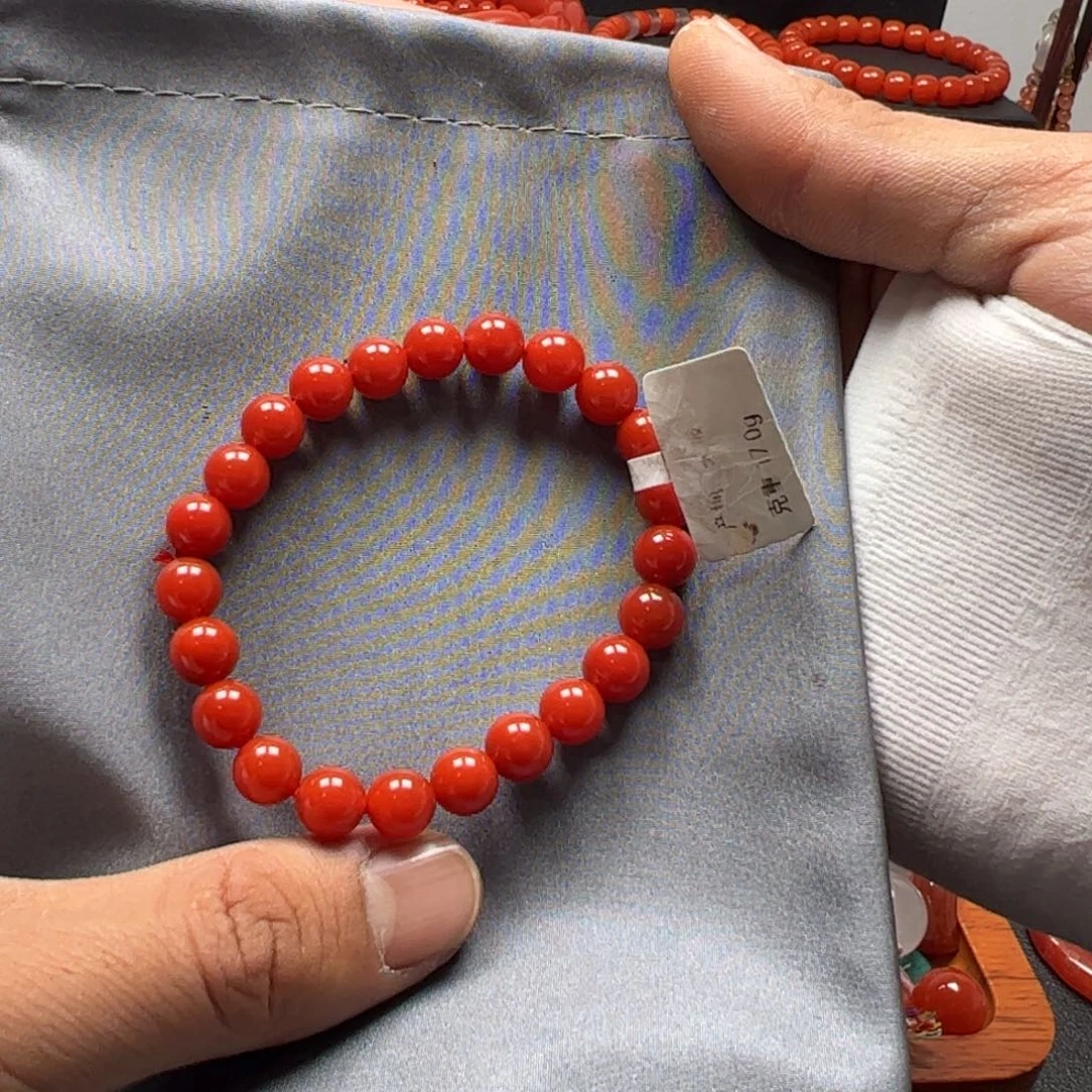 南红玛瑙圆珠手串未镶嵌