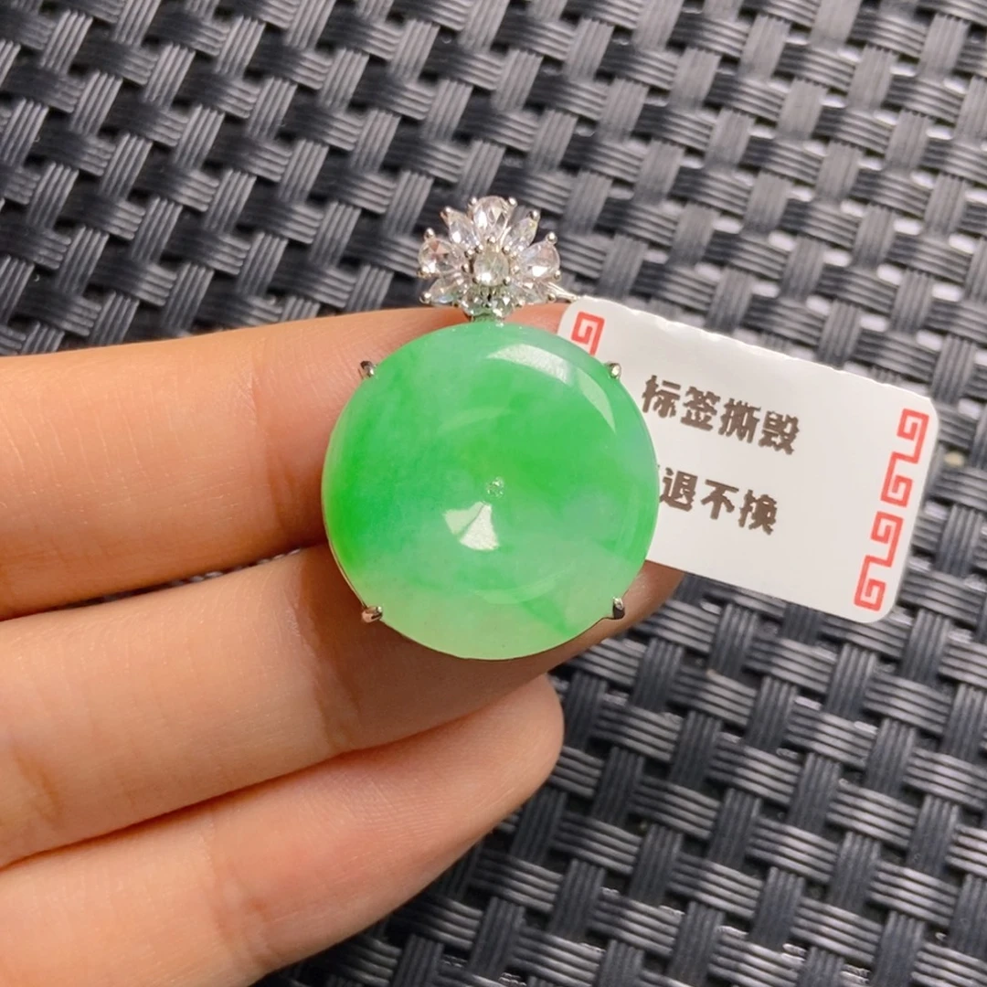 翡翠银S925镶嵌颈饰