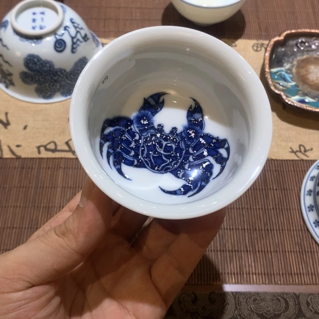 柴窑景德镇纯手绘茶器