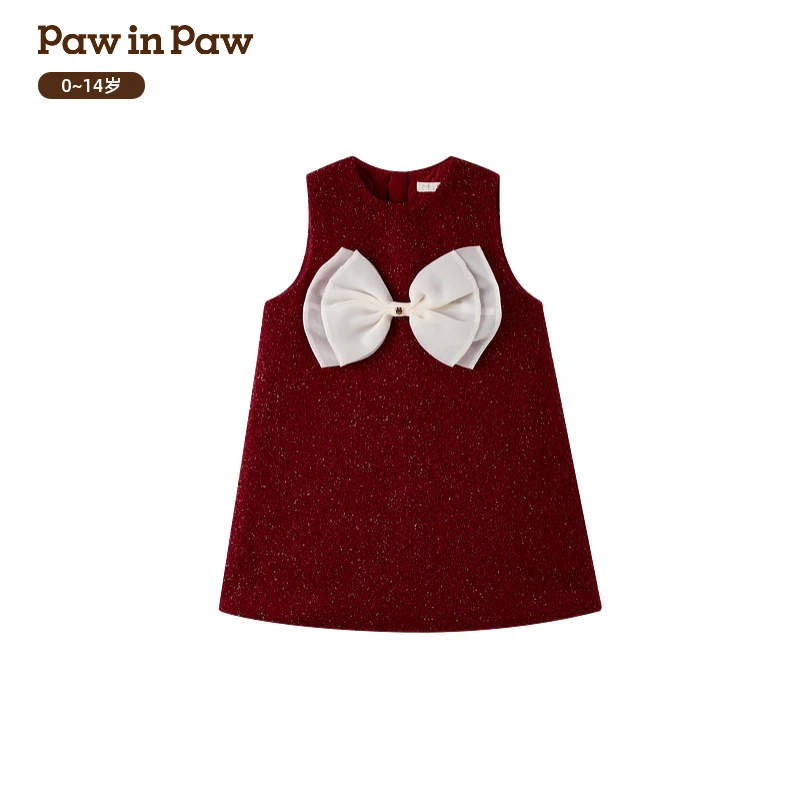 PawinPaw童装25年冬季新款女童女宝连衣裙甜美可爱时尚PCOWF4C51E
