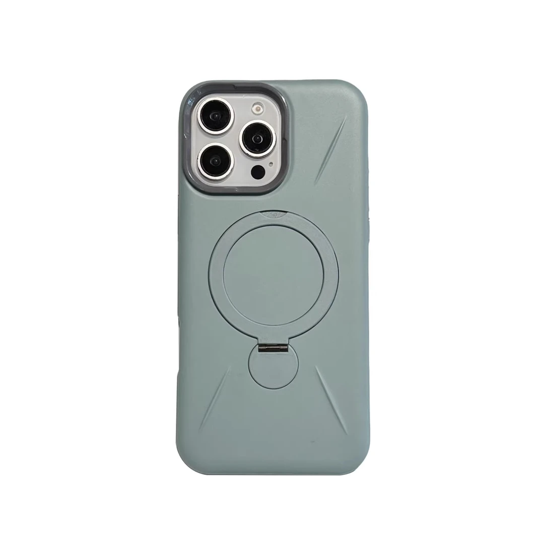 适用苹果16pro手机壳磁吸支架iPhone15promax支点支架防摔肤感