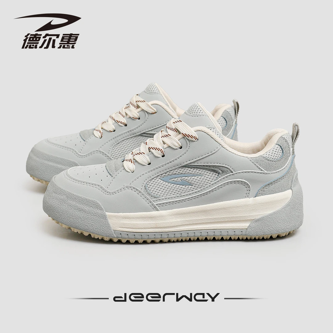 德尔惠2025夏季新款欧若风女鞋潮流百搭休闲日常厚底增高时尚板鞋