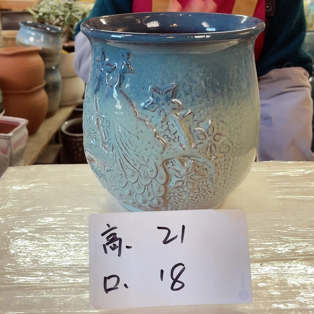 紫砂花盆高度21口径18