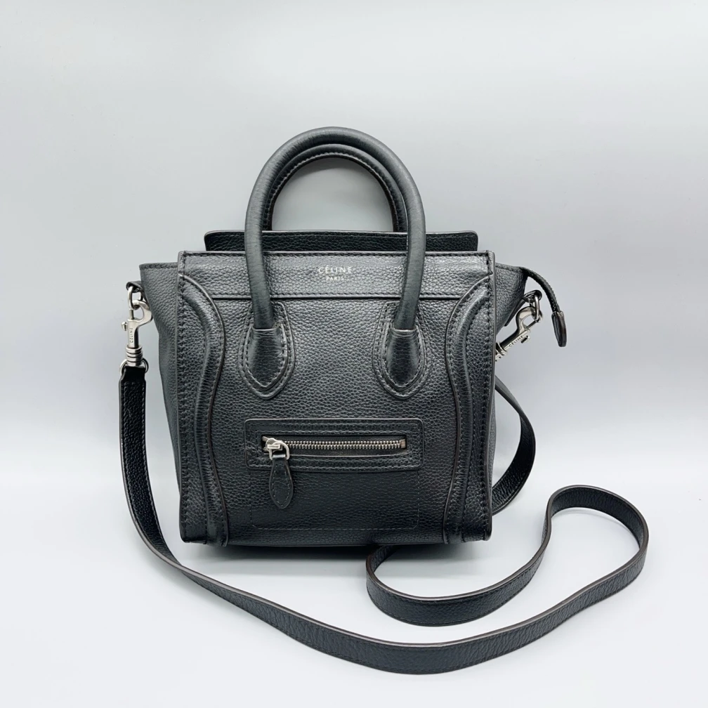 95新 Celine/思琳  黑色笑脸手提单肩包 1667 1692
