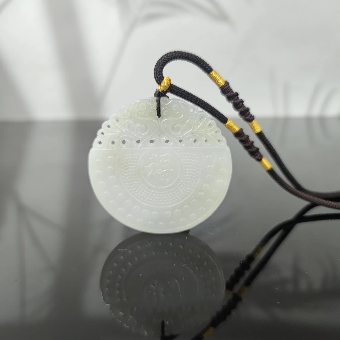 T和田玉双龙送福吊坠0113