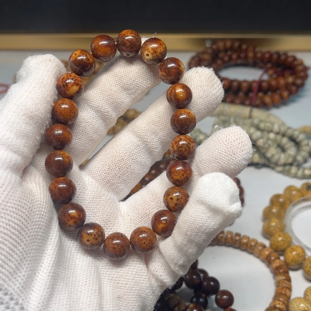 鹤***皋星月菩提吊坠11正圆珠