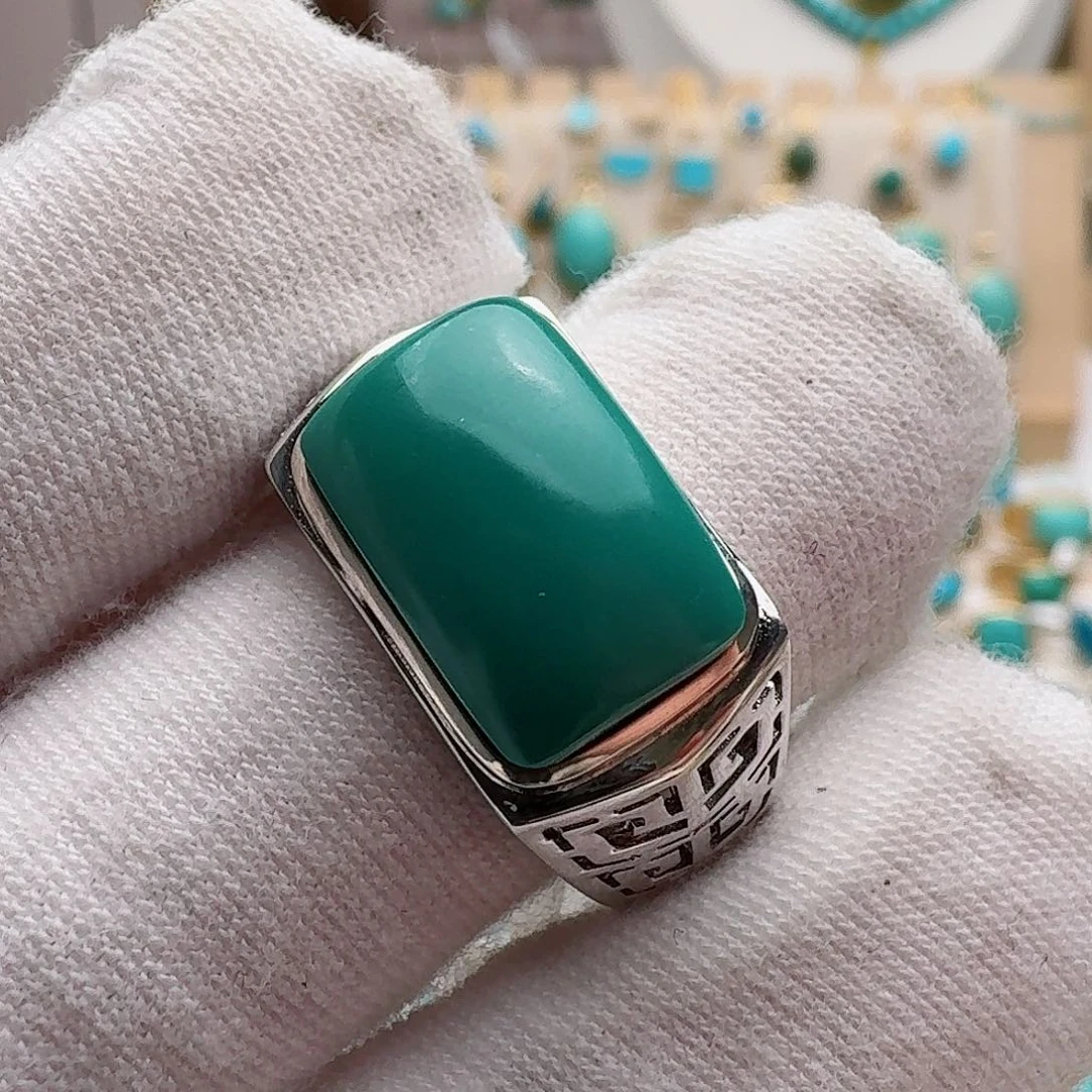 绿松石配饰银S925镶嵌