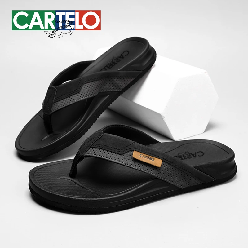 卡帝乐鳄鱼拖鞋人字拖男士舒适时尚户外夏季软底外穿男款潮流厚底