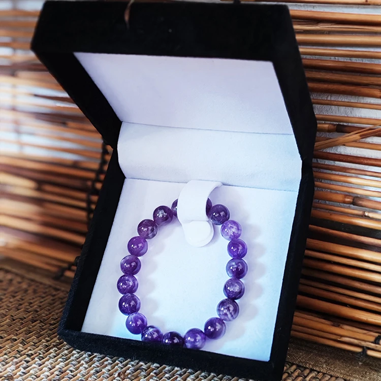 非金属仿水晶手链 紫色气质时尚手串送父母送闺蜜