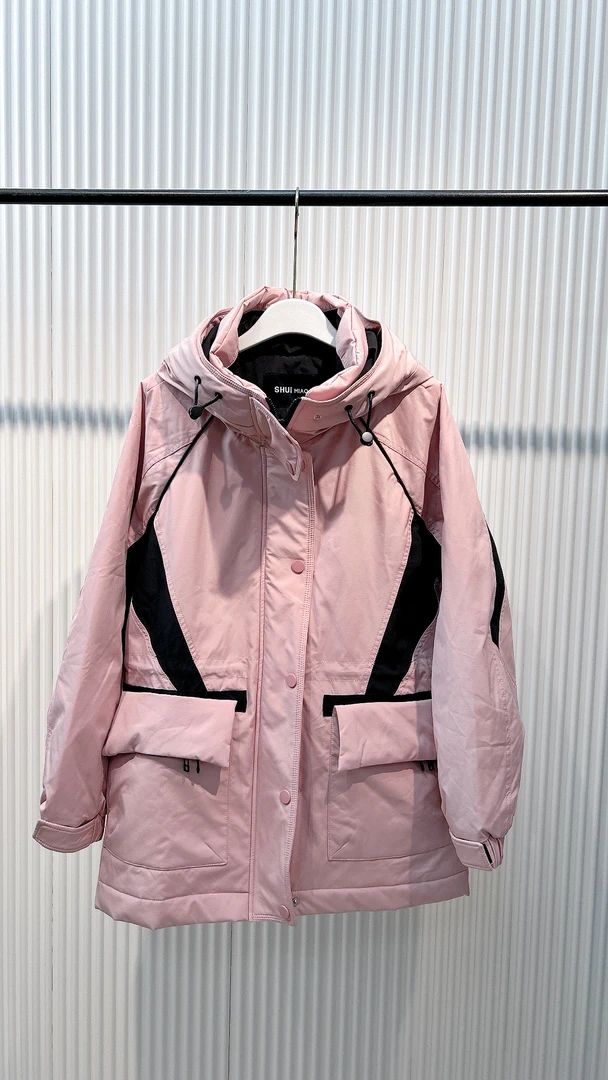 水淼/2025冬季新款时尚户外拼接棉服  41666