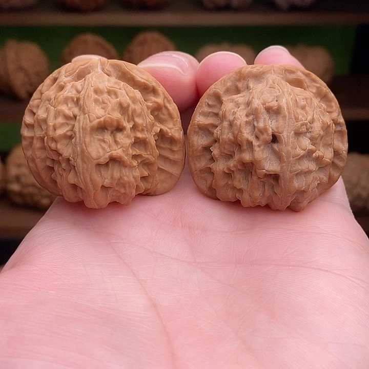 吊坠文玩核桃球白微微修