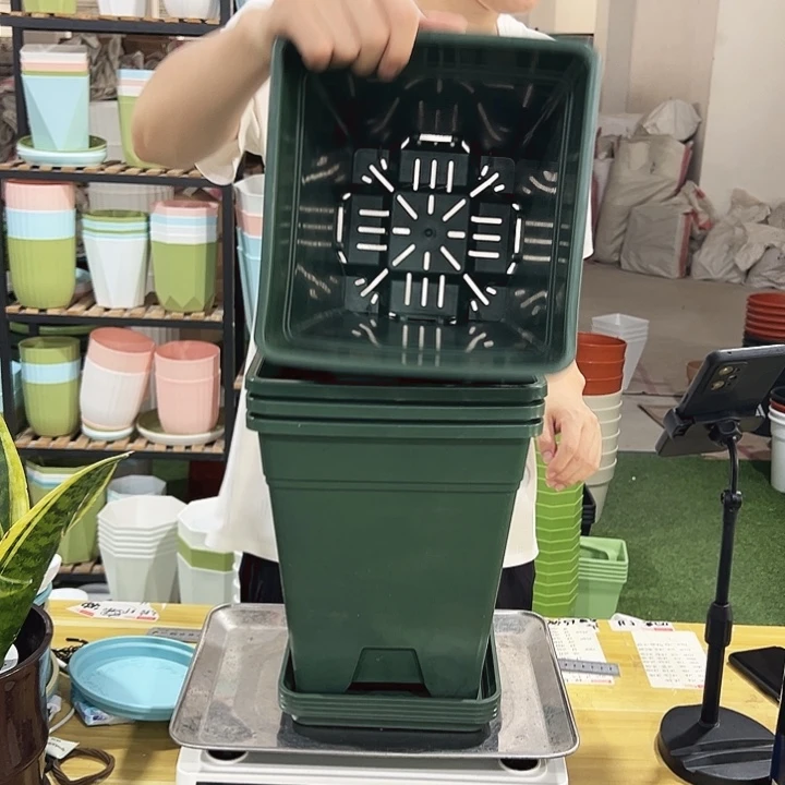 特价方盆口23高26军绿带托4只
