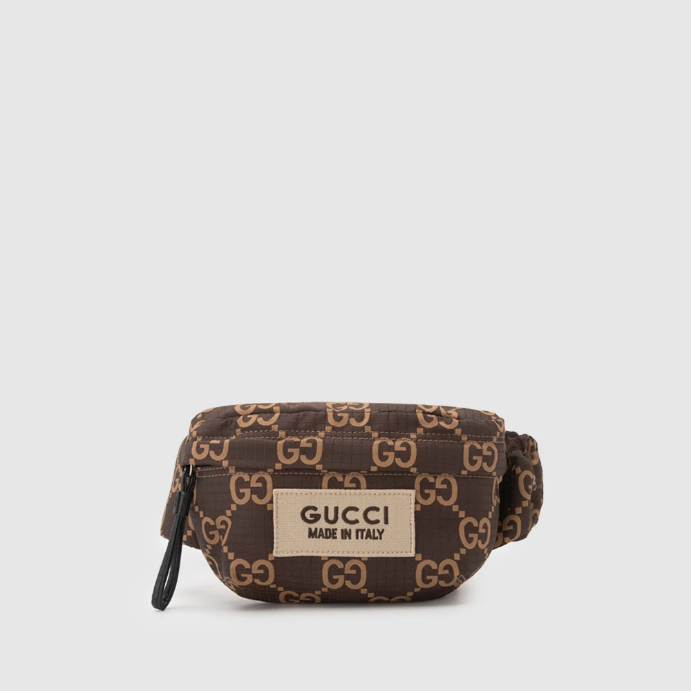 GUCCI古驰经典老花logo刺绣男运动斜跨包腰包胸包767934FACPM9441