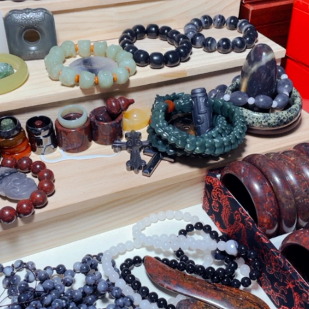 【闪购商品】新疆天宝石细胞舍利硅化铁摆饰碧玺（处理）如**闻