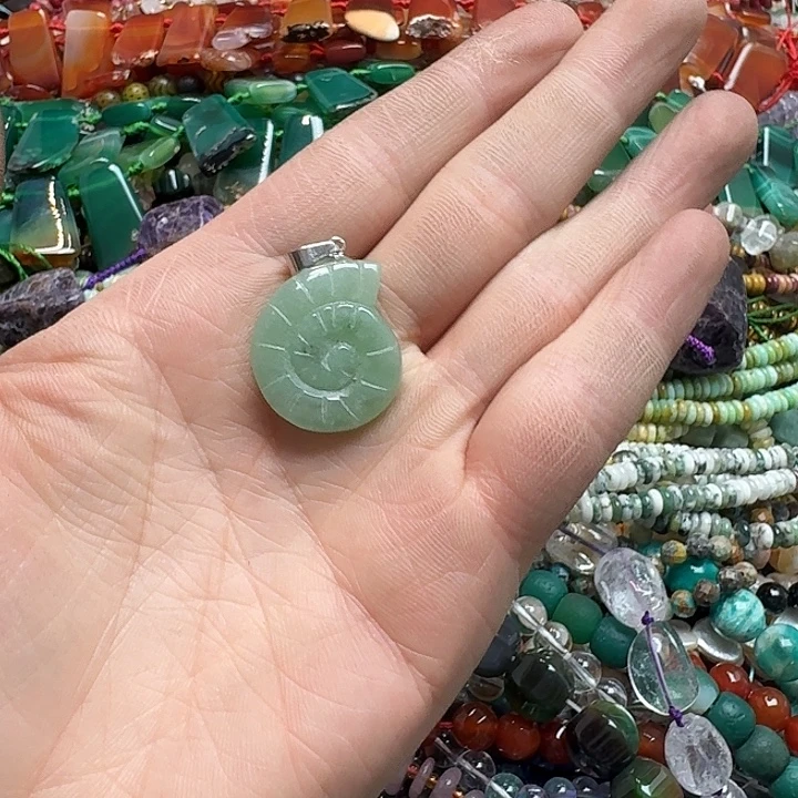 玛瑙/玉髓未镶嵌珠宝半成品一个23mm绿东邻吊坠