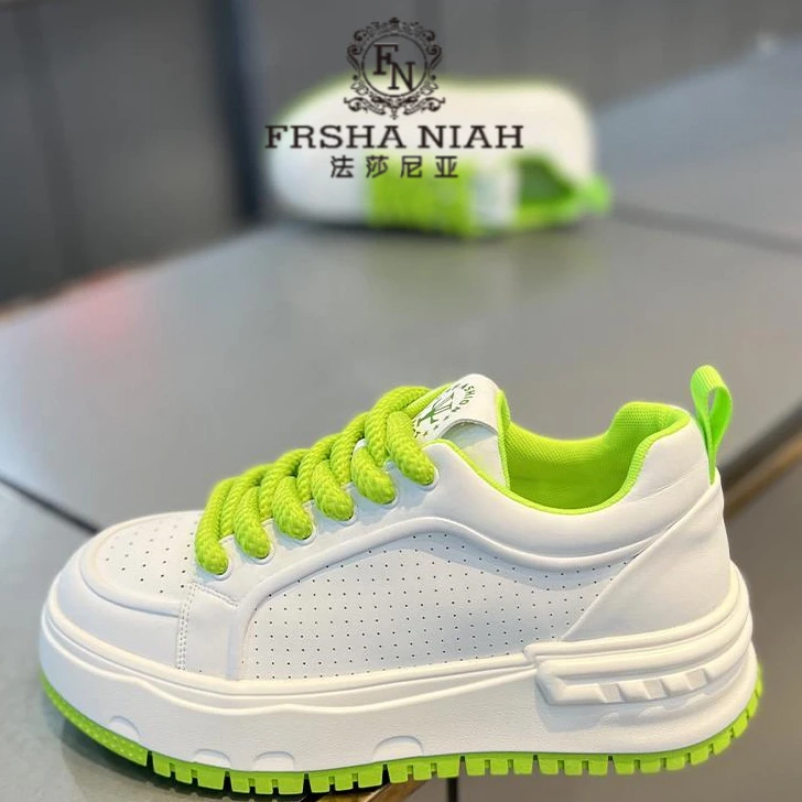 法莎尼亚男鞋轻便舒适厚底时尚潮鞋网面透气百搭休闲板鞋