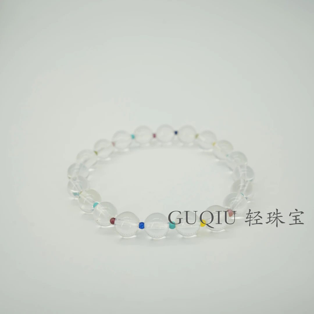 巴西白水晶几乎净体8mm春夏多巴胺手串