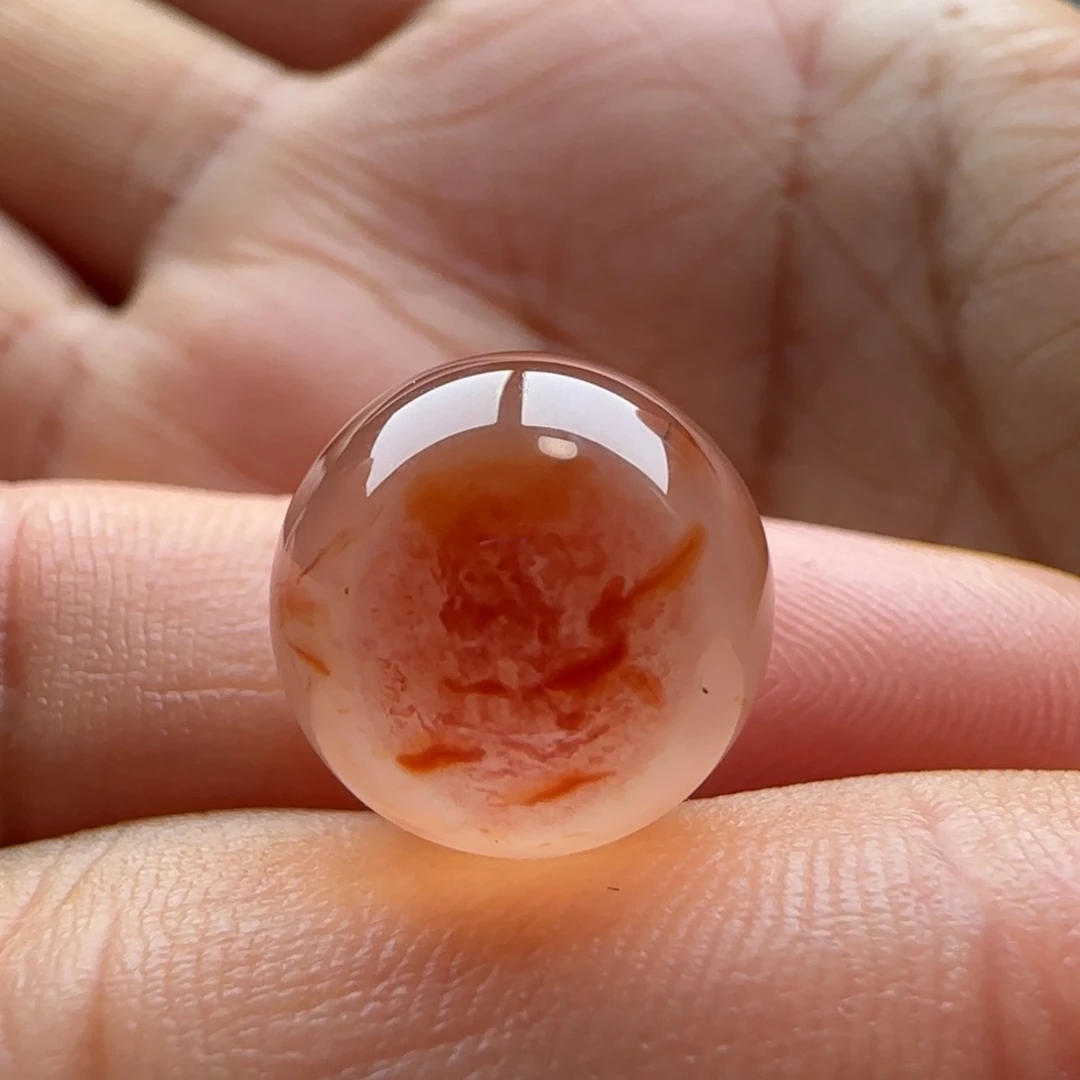南红玛瑙未镶嵌圆珠13.3