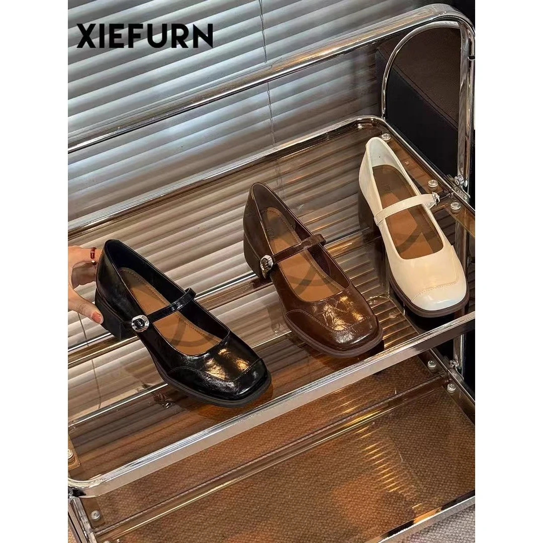 2502-3法式粗跟百搭单鞋