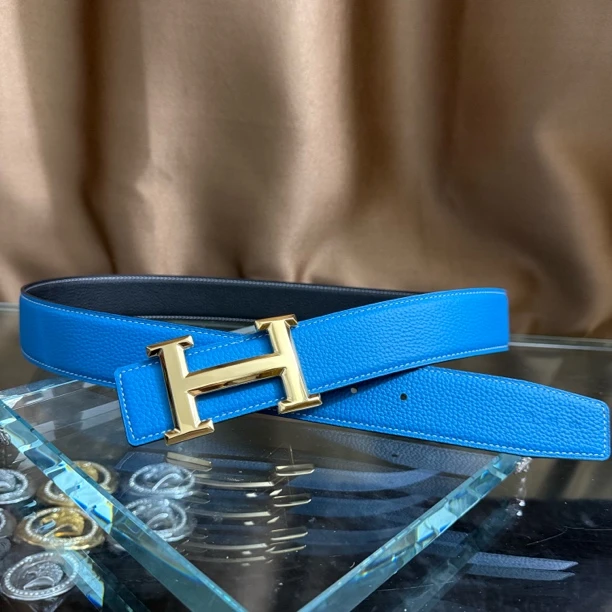 新款皮带男士头层牛皮腰带青中年H扣工字扣百搭高档送礼商务韩潮