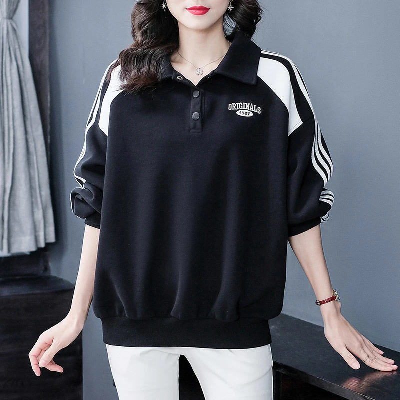 秋季撞色上衣229717加绒