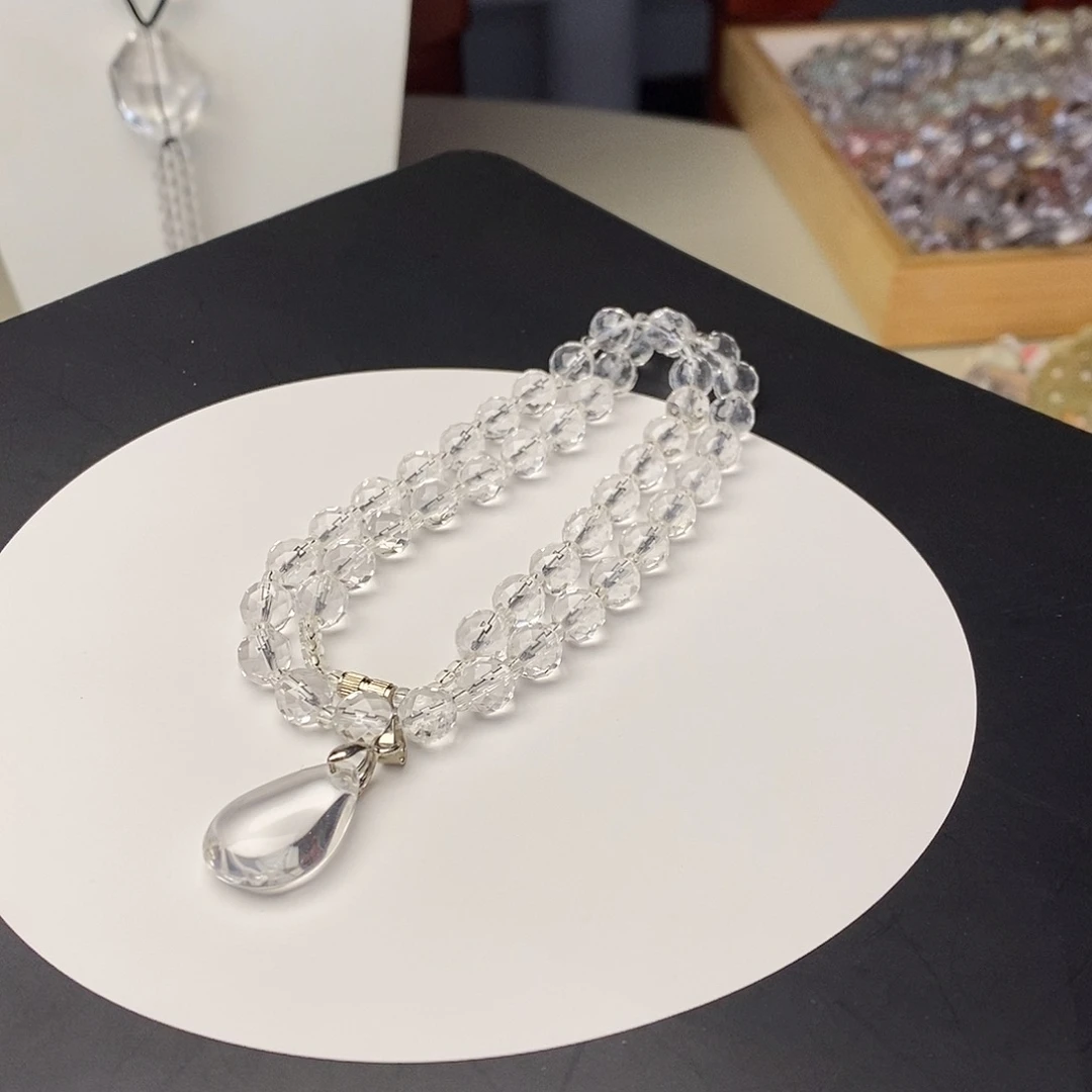 水晶手串未镶嵌心项链