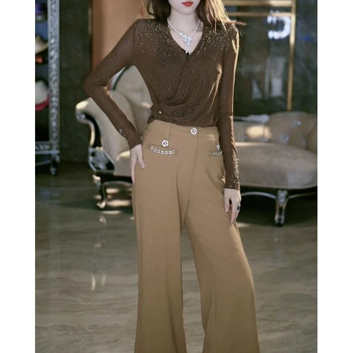 2-7【自在轻盈】重工气质阔腿裤