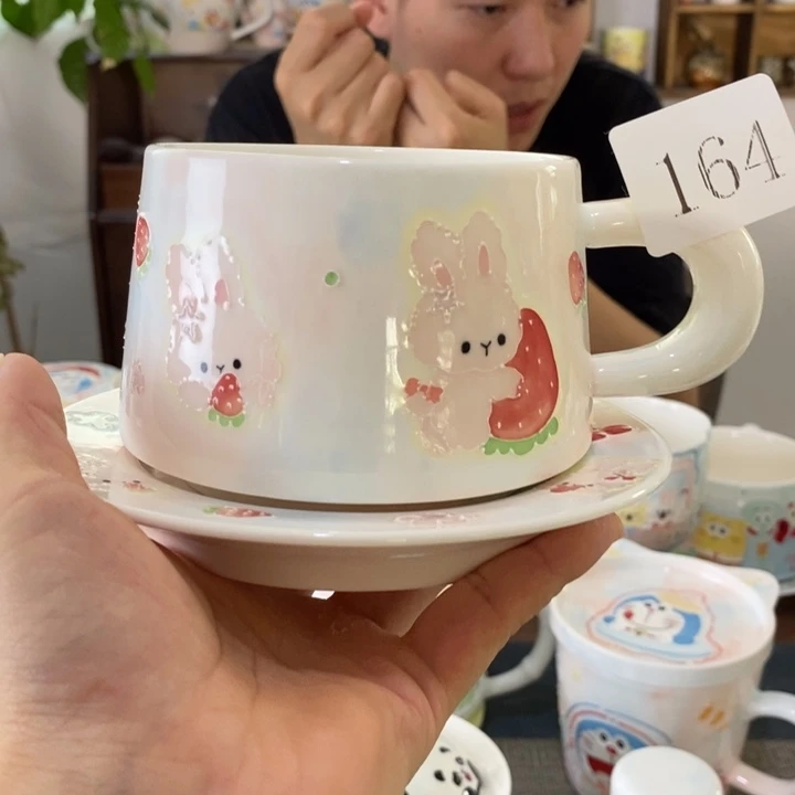瓷片景德镇釉下彩手绘
