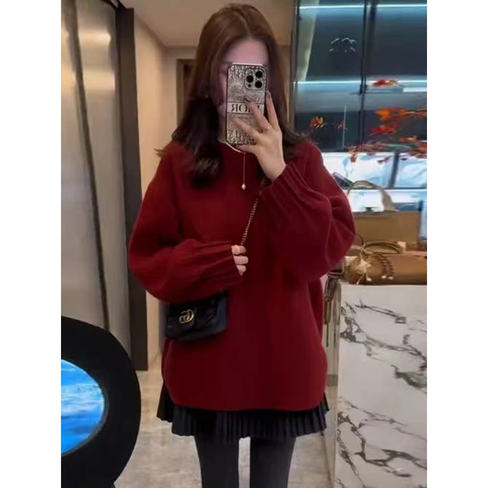 -慵懒高级感宽松显瘦长款针织衫JYFAHZ38 120691