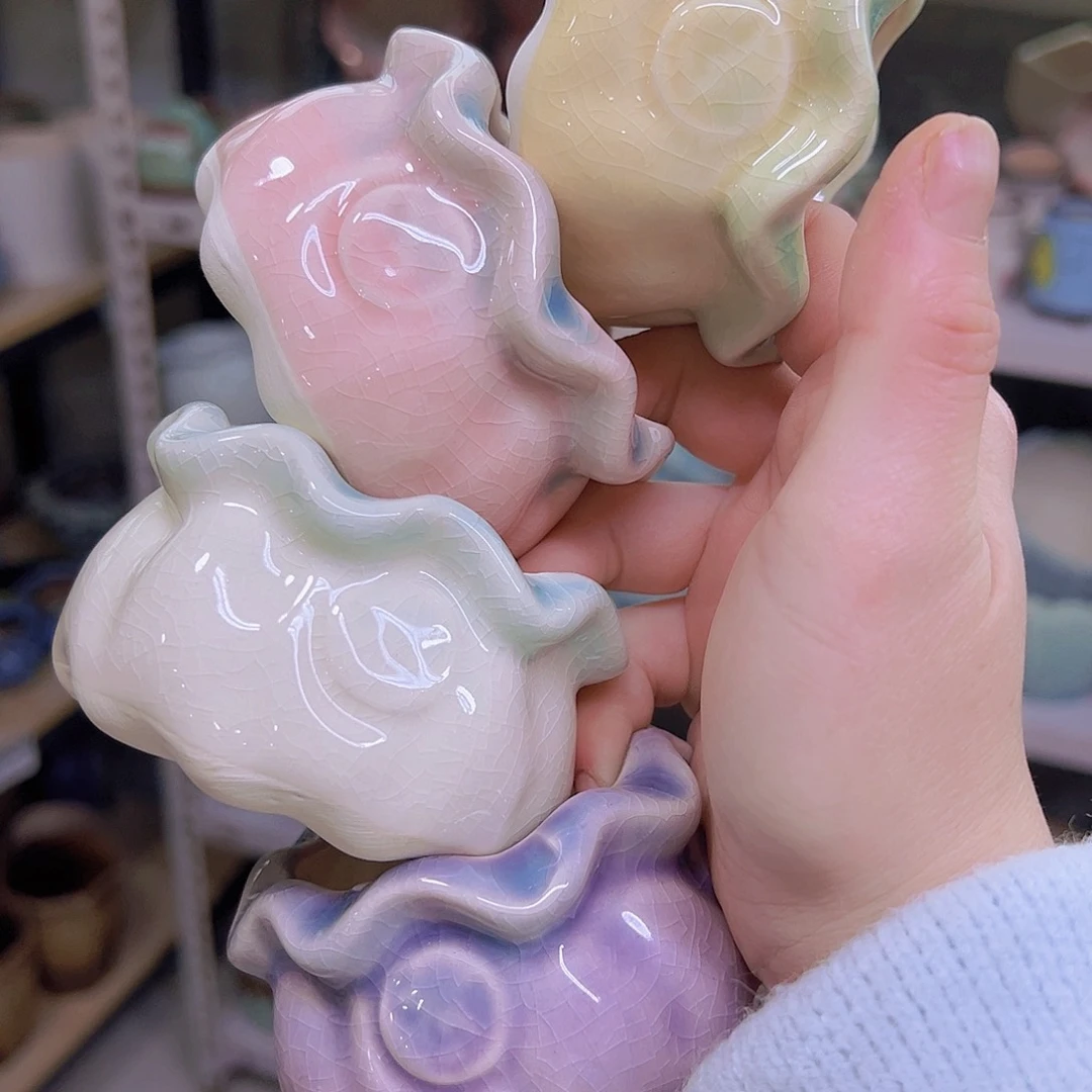 红陶陶瓷花盆当场满12包邮