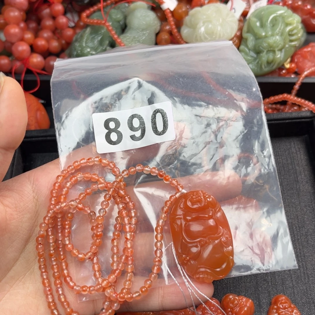 南红玛瑙珠宝奇石未镶嵌佛**子