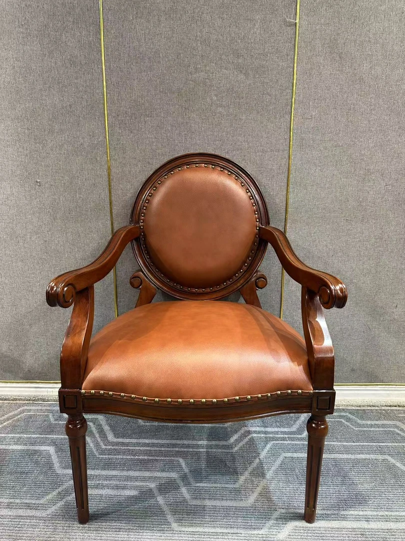 FSY327扶手椅680*640*1000坐高500 美式复古单人椅座椅坐具