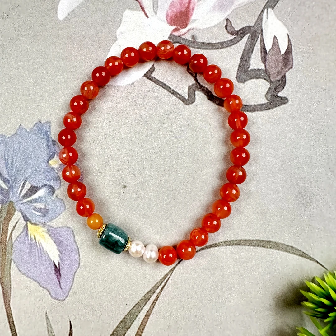 X16玛瑙手链甜美精美时尚气质百搭轻奢小众手串复古优雅