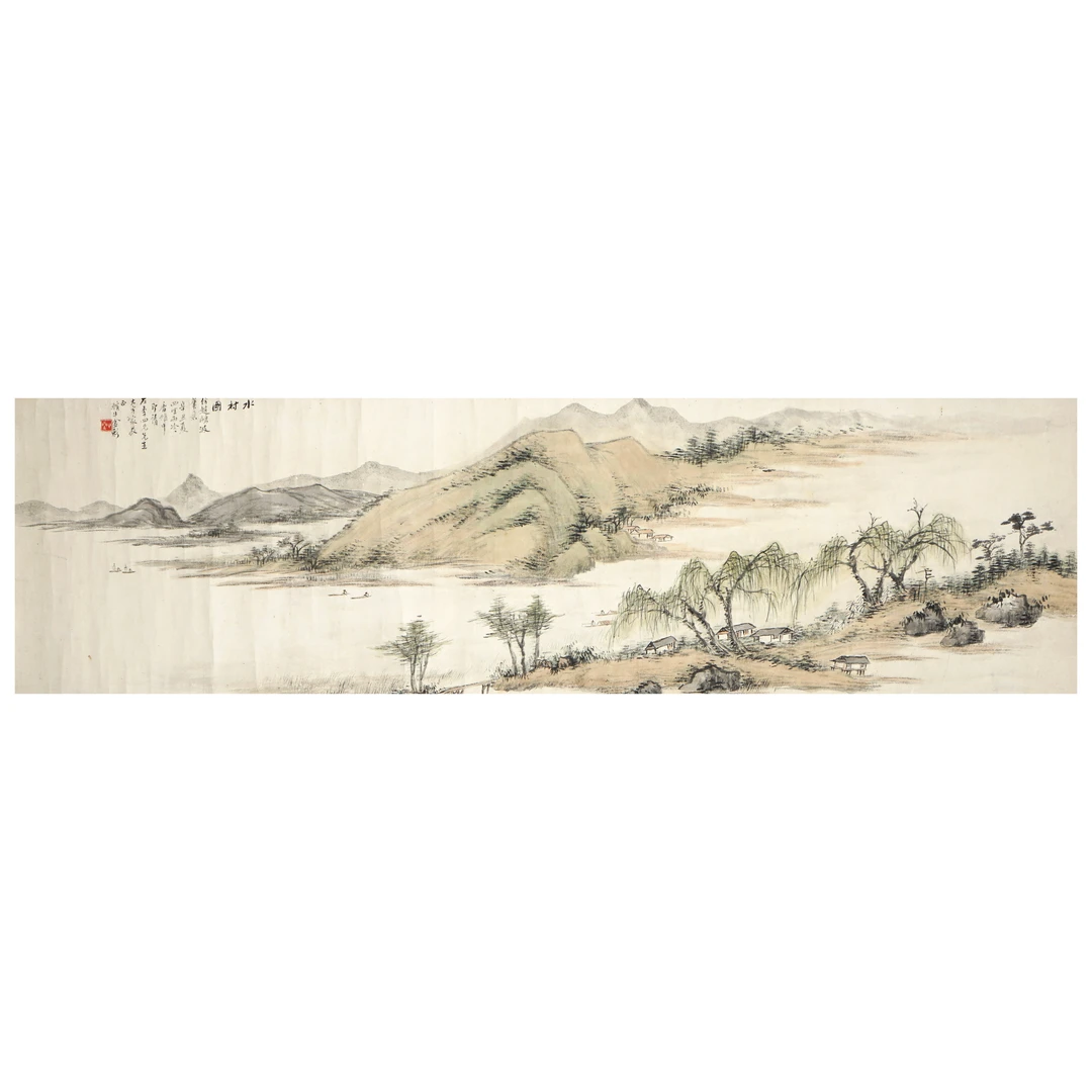 3111 金心兰 近现代 水村图