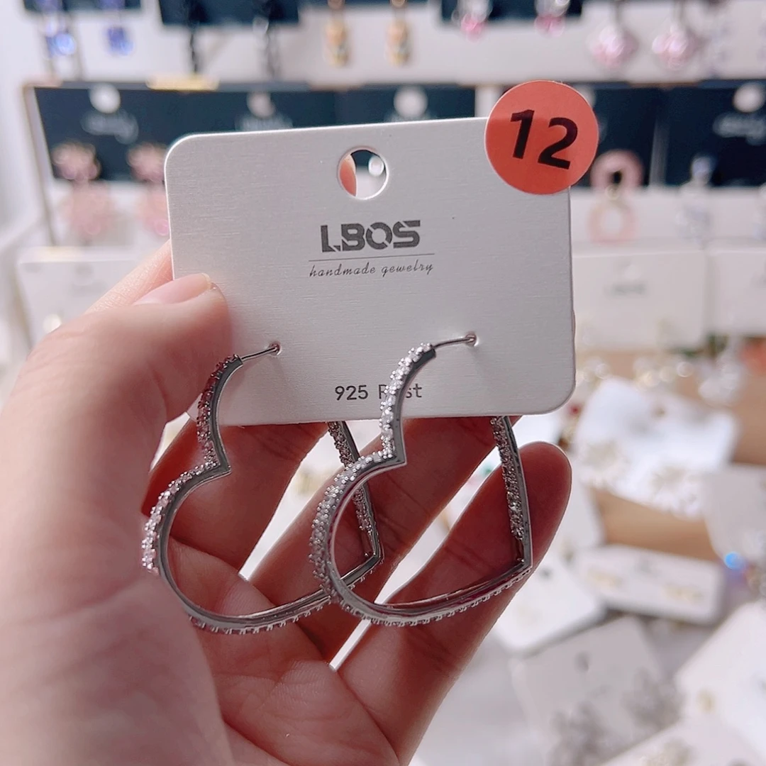 锆石纯铜合金耳环