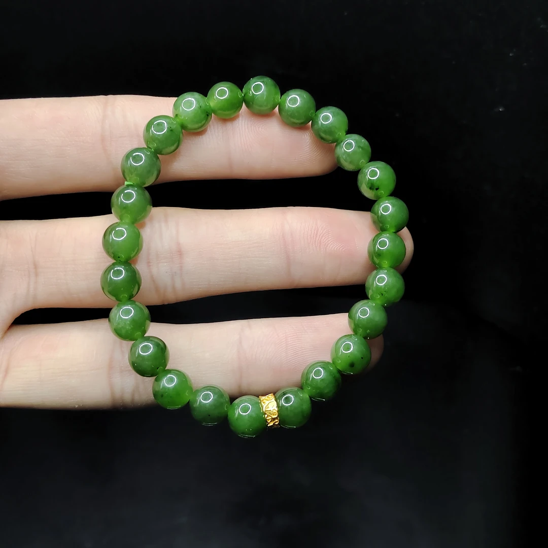 【老三珠宝】和田玉DIY单圈手串ST20【多样性发其一】约8mm