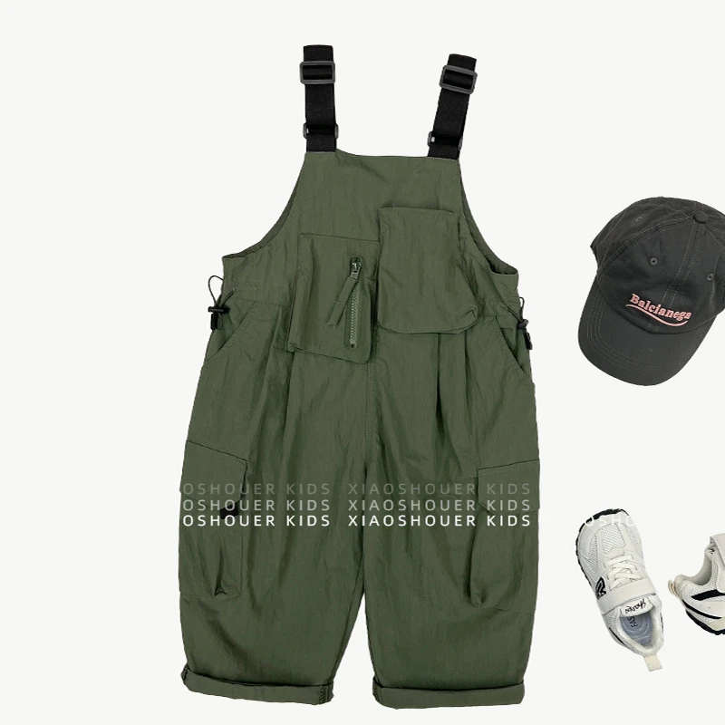 【小首尔】现货-男童韩版帅气连体衣裤夏季百搭宽松背带裤HBB5057