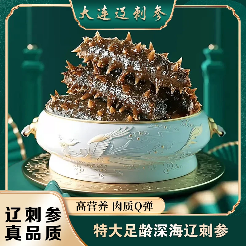 （现场称重）大连深海优质海参10-12头500克即食海参（劲道Q弹）