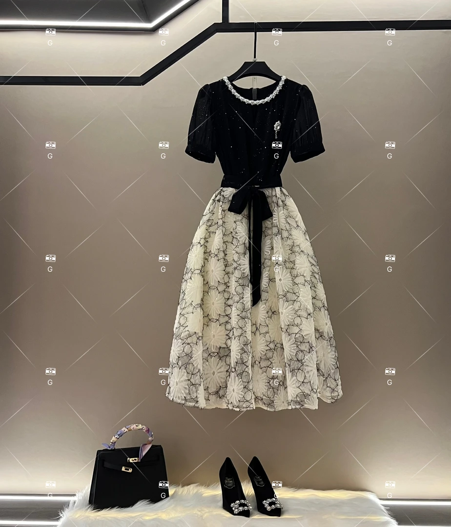 春夏优雅百搭时尚中国风女装连衣裙 GS-57018