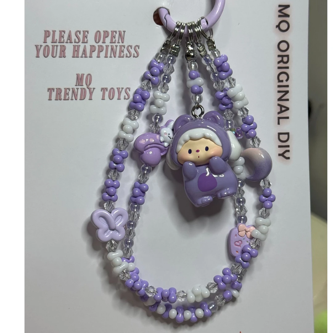 （任选）正版萌粒手机链diy手机链钥匙挂包挂 不包官瑕