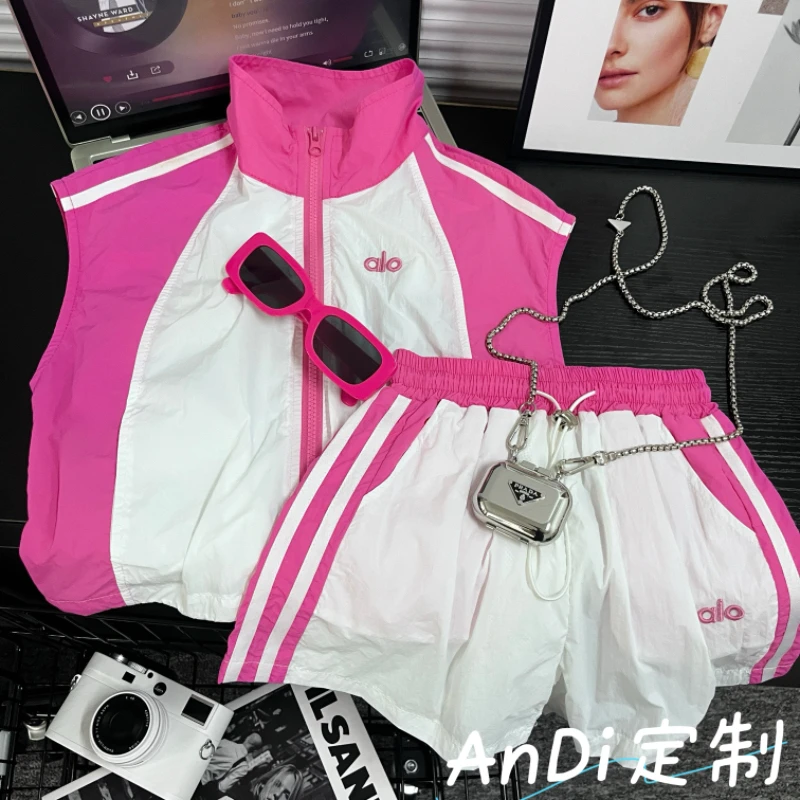 〖ANDI〗安迪订制中大童女童夏季新款字母刺绣拉链防晒套装4582