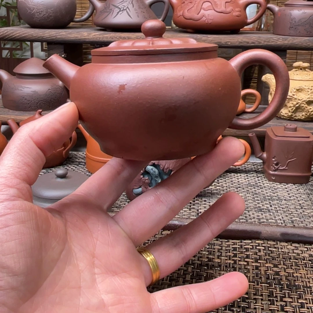 紫砂茶壶宜兴原矿紫砂手工制180